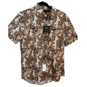 14th & Union Men's Floral Button-Up Shirt Multicolor Size M